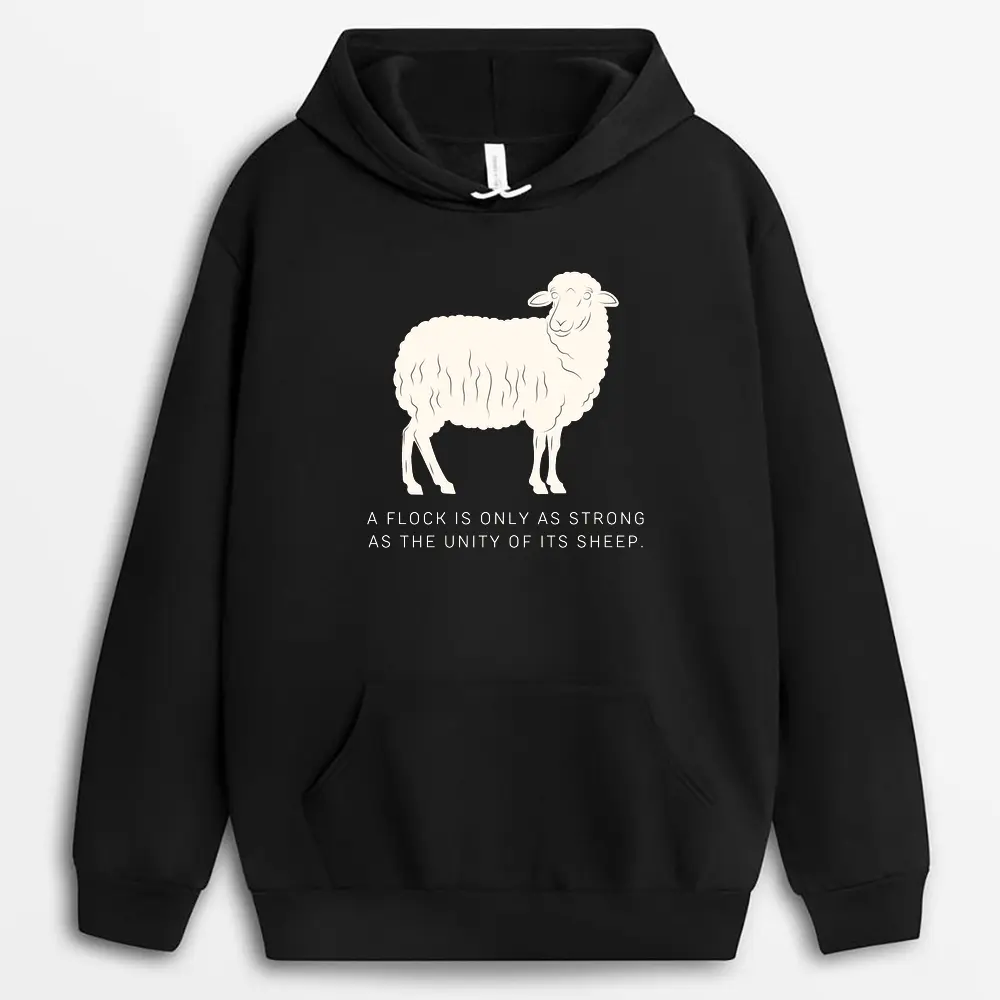 A Flock Is Only As Strong As The Unity Of Its Sheep Wavesxgap Hoodie - Black