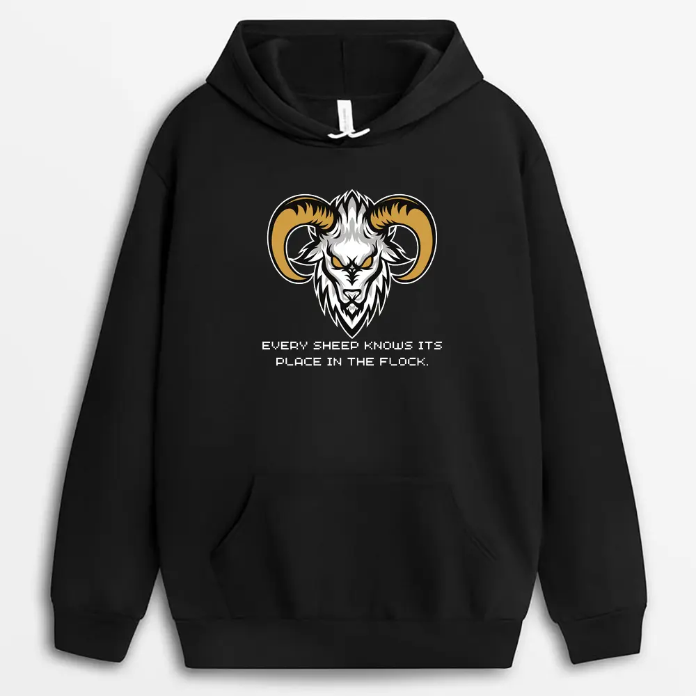 Every Sheep Knows Its Place In The Flock Wavesxgap Hoodie - Black