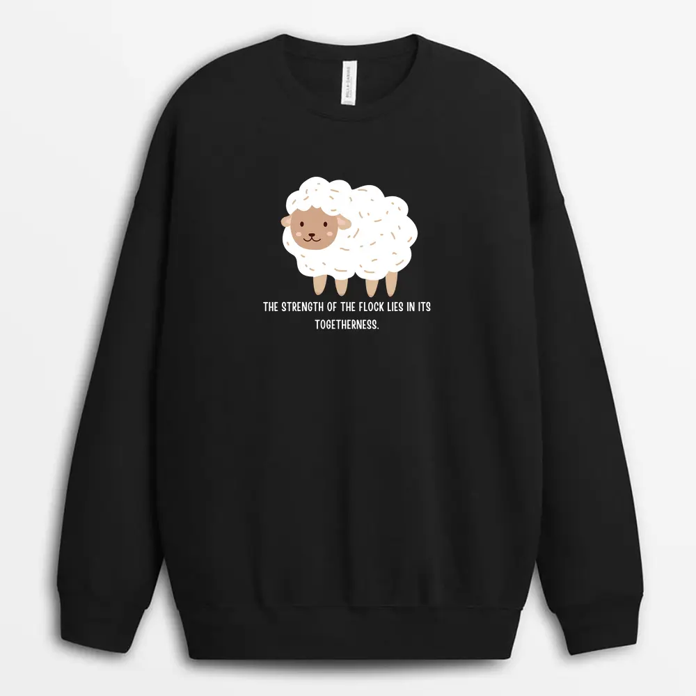 The Strength Of The Flock Lies In Its Togetherness Wavesxgap Sweatshirt - Black