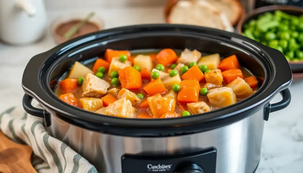 A homemade chicken and vegetable stew perfect for family dinners.